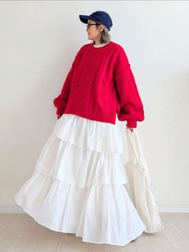 「notch.（ノッチ）のアイテム」を使った、𝕪𝕦𝕚さん（レディース・155cm）の冬コーディネート