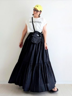 「notch.（ノッチ）のアイテム」を使った、𝕪𝕦𝕚さん（レディース・155cm）の夏コーディネート