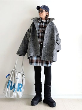 「アイテム（その他アウター）」を使った、𝕪𝕦𝕚さん（レディース・155cm・40代）の秋コーディネート