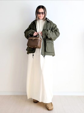 「アイテム（ワンピース）」を使った、𝕪𝕦𝕚さん（レディース・155cm・40代）の冬コーディネート