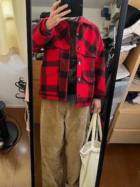 「FILSON（フィルソン）のアイテム（ジャケット/アウター）」を使った、massanさん（メンズ・188cm）の冬コーディネート