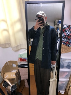 SASSAFRASのステンカラーコートを使った人気ファッション