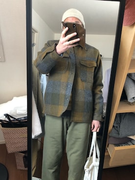 「FILSON（フィルソン）のアイテム（ジャケット/アウター）」を使った、massanさん（メンズ・188cm）の冬コーディネート