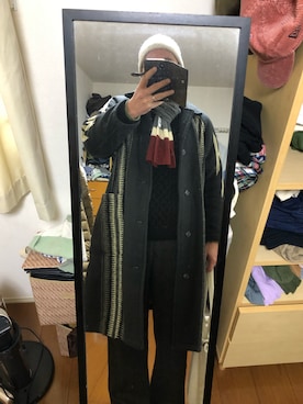 「WOOLRICH（ウールリッチ）のアイテム（パンツ）」を使った、massanさん（メンズ・188cm）の冬コーディネート