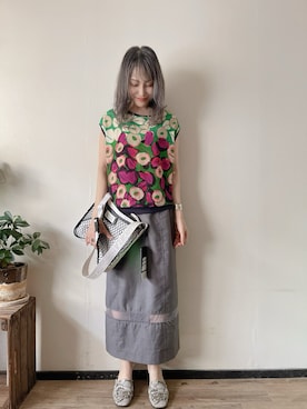 「DRIES VAN NOTEN（ドリスヴァンノッテン）のサイズ/S（トップス、その他）」を使った、saraさん（レディース・156cm）の夏コーディネート