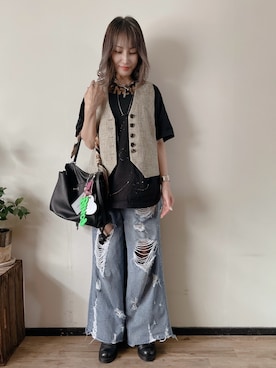 「アイテム（財布/小物）」を使った、saraさん（レディース・156cm）の秋コーディネート