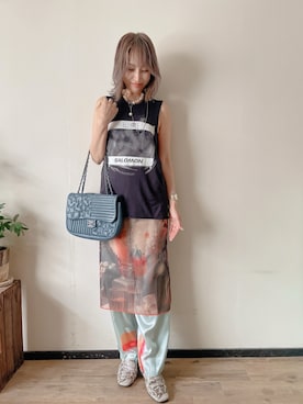 「アイテム（シューズ、その他）」を使った、saraさん（レディース・156cm）の夏コーディネート