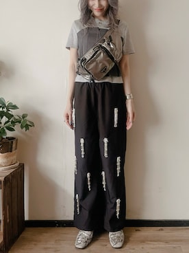「PRADA（プラダ）のアイテム（バッグ）」を使った、saraさん（レディース・156cm）の夏コーディネート