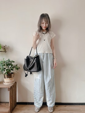 「DISCOAT（ディスコート）のアイテム」を使った、saraさん（レディース・156cm）の夏コーディネート