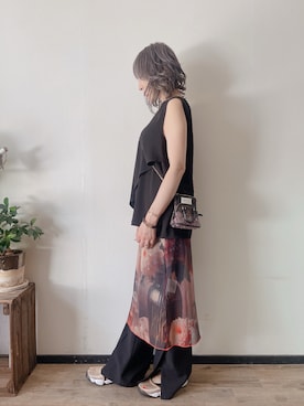 「アイテム（ブレスレット）」を使った、saraさん（レディース・156cm）の夏コーディネート