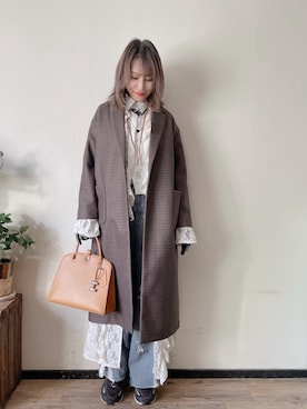 「Ameri（アメリ）のアイテム」を使った、saraさん（レディース・156cm）の冬コーディネート