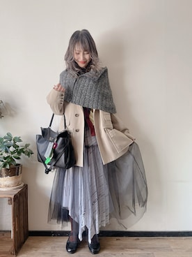 「chuclla（チュクラ）のアイテム」を使った、saraさん（レディース・156cm）の冬コーディネート