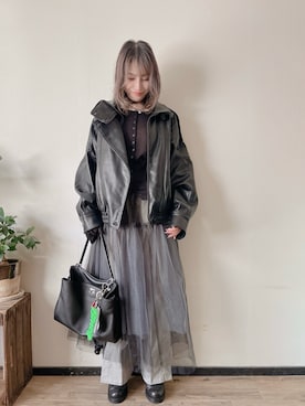 「アイテム（財布/小物）」を使った、saraさん（レディース・156cm）の秋コーディネート