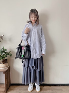 「アイテム（キーホルダー）」を使った、saraさん（レディース・156cm）の秋コーディネート