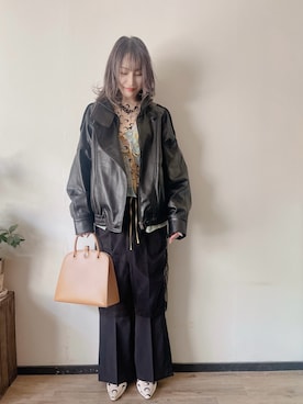 「HERMES（エルメス）のアイテム（バッグ）」を使った、saraさん（レディース・156cm）の冬コーディネート