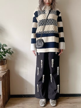 「yae（ヤエ）のアイテム」を使った、saraさん（レディース・156cm）の春コーディネート