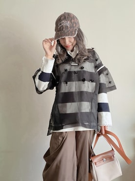 「HERMES（エルメス）のアイテム」を使った、saraさん（レディース・156cm）の秋コーディネート