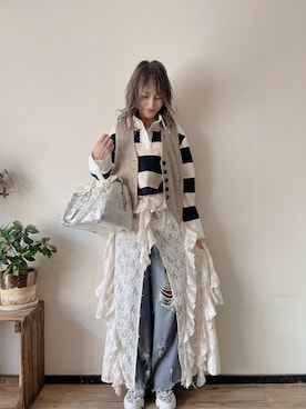 「Ameri（アメリ）のアイテム」を使った、saraさん（レディース・156cm）の春コーディネート