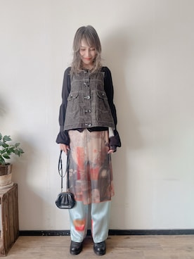 「loni（ロニ）のアイテム」を使った、saraさん（レディース・156cm）の春コーディネート