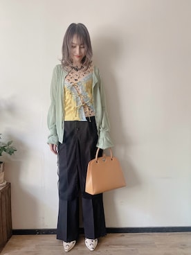 「アイテム（キャミソール）」を使った、saraさん（レディース・156cm）の冬コーディネート