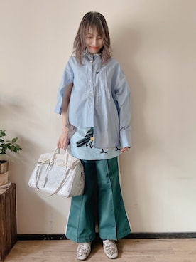 「kolor（カラー）のアイテム」を使った、saraさん（レディース・156cm）の冬コーディネート