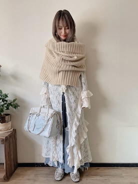 「アイテム（スリッポン）」を使った、saraさん（レディース・156cm）の冬コーディネート