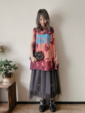 「no brand（ノーブランド）のアイテム」を使った、saraさん（レディース・156cm）の夏コーディネート