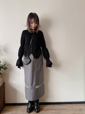 「no brand（ノーブランド）のアイテム」を使った、saraさん（レディース・156cm）の秋コーディネート