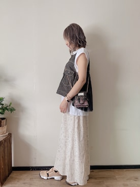「アイテム（その他トップス）」を使った、saraさん（レディース・156cm）の夏コーディネート