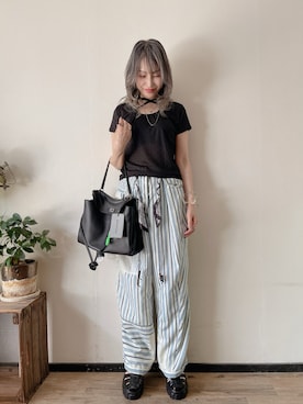 「TOGA(トーガ)のアイテム」を使った、saraさん(レディース・156cm)の夏コーディネート