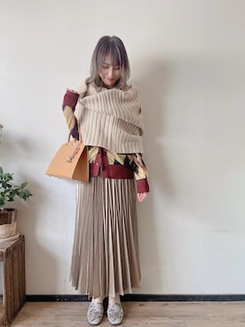 「アイテム（キーホルダー）」を使った、saraさん（レディース・156cm）の冬コーディネート