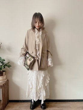 「Ameri（アメリ）のアイテム」を使った、saraさん（レディース・156cm）の冬コーディネート