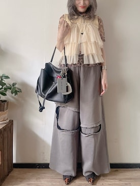 「no brand（ノーブランド）のアイテム（アクセサリー）」を使った、saraさん（レディース・156cm）の夏コーディネート