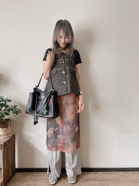 「DISCOAT（ディスコート）のアイテム」を使った、saraさん（レディース・156cm）の夏コーディネート