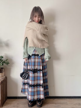 「Sacai（サカイ）のアイテム」を使った、saraさん（レディース・156cm）の冬コーディネート