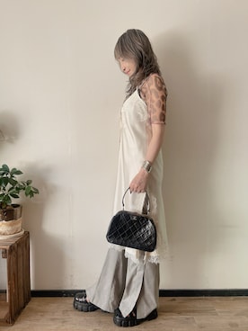 「TOGA(トーガ)のアイテム」を使った、saraさん(レディース・156cm)の夏コーディネート