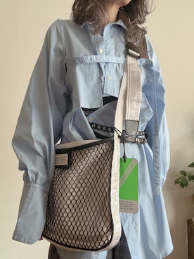 「anuke（アンヌーク）のCheck Daubletuck Pants（その他パンツ、ブルー系）」を使った、saraさん（レディース・156cm）の秋コーディネート