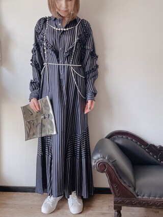 Toga Pulla トーガ プルラ の Toga Pulla トーガプルラ マーブルプリントコットンドレス Tp11 Fh273 ワンピース Wear