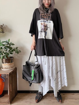 「no brand（ノーブランド）のアイテム」を使った、saraさん（レディース・156cm）の夏コーディネート