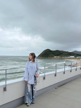 「アイテム（チャーム）」を使った、saraさん（レディース・156cm）の秋コーディネート