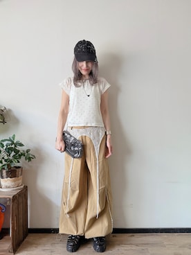 「chuclla（チュクラ）のアイテム」を使った、saraさん（レディース・156cm）の夏コーディネート