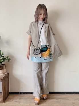 「アイテム（リング）」を使った、saraさん（レディース・156cm）の夏コーディネート