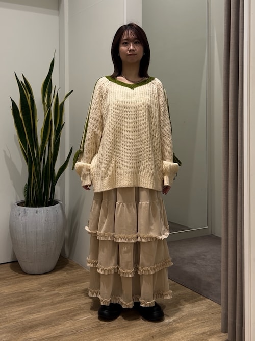 セール】【WEB限定】ベロアチュールティアードスカート