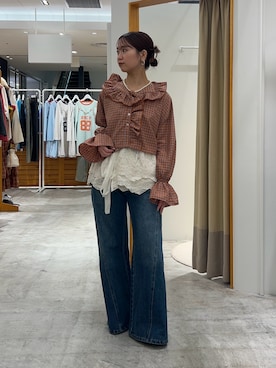 土屋莉央さん(レディース・151cm)の春コーディネート