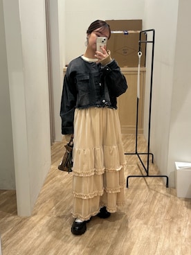 土屋莉央さん(レディース・151cm)の冬コーディネート