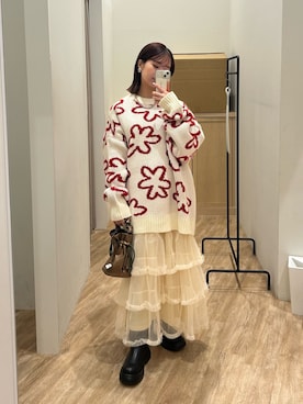 土屋莉央さん(レディース・151cm)の冬コーディネート