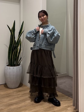 土屋莉央さん（レディース・151cm）の冬コーディネート