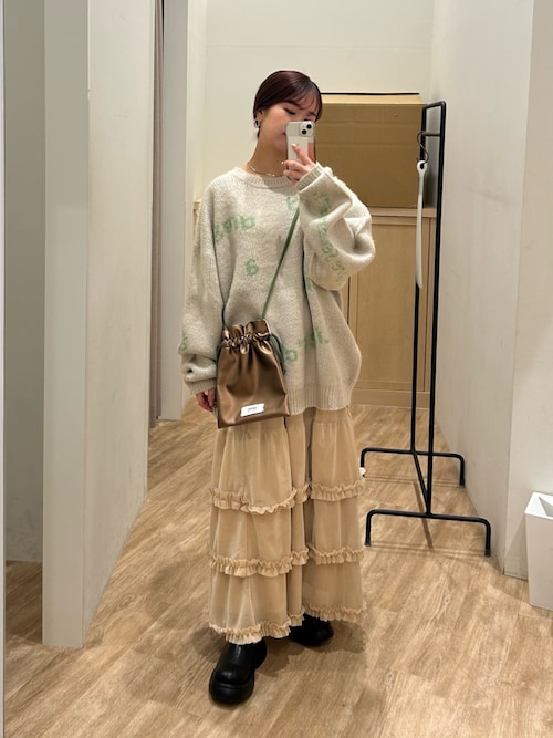 セール】【WEB限定】ベロアチュールティアードスカート（スカート