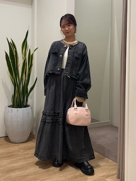 土屋莉央さん(レディース・151cm)の冬コーディネート