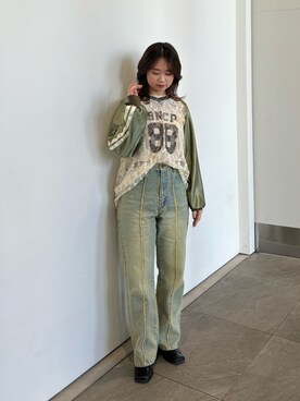 土屋莉央さん(レディース・151cm)の春コーディネート